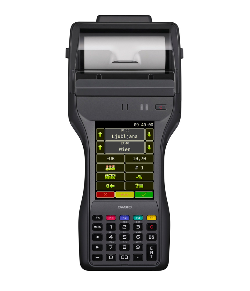 Mobile Sales Application AFC2 on mobile sales terminal IT-9000